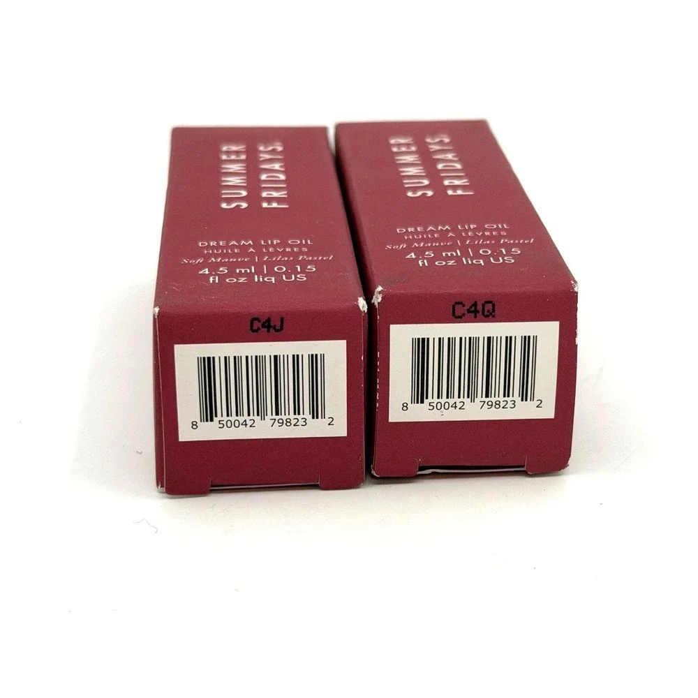 2 Pack Summer Fridays Dream Lip Oil Soft Mauve 4.5ml 0.15oz NEW